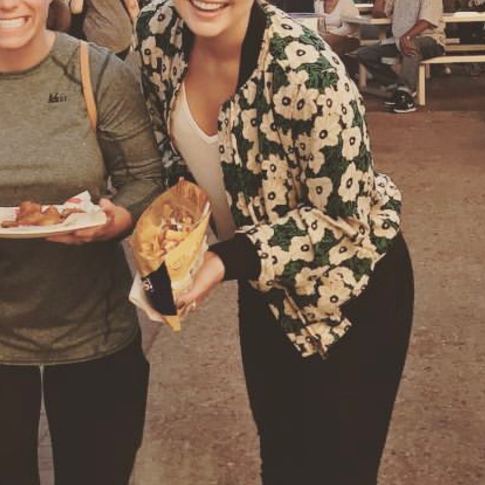 Floral bomber jacket